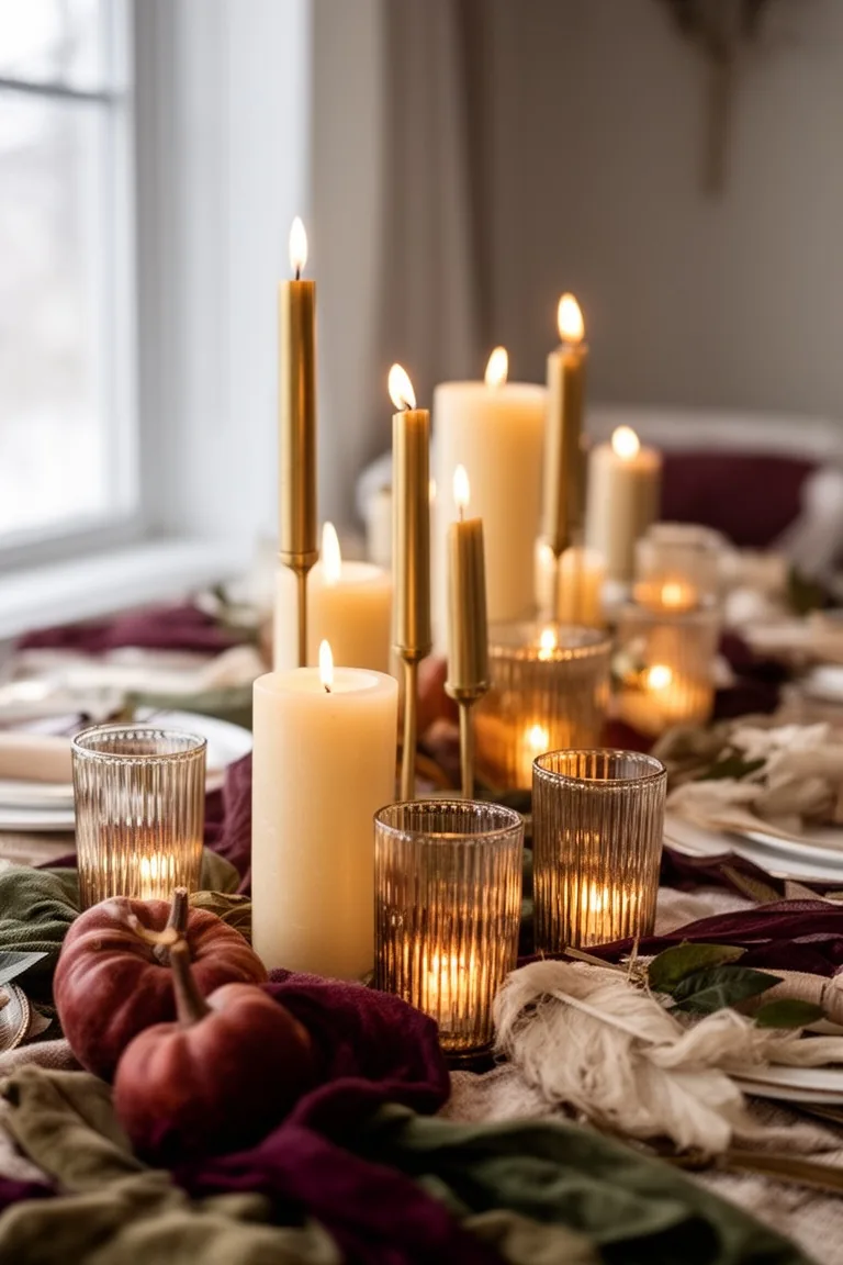 Thanksgiving candle arrangement, idea 5