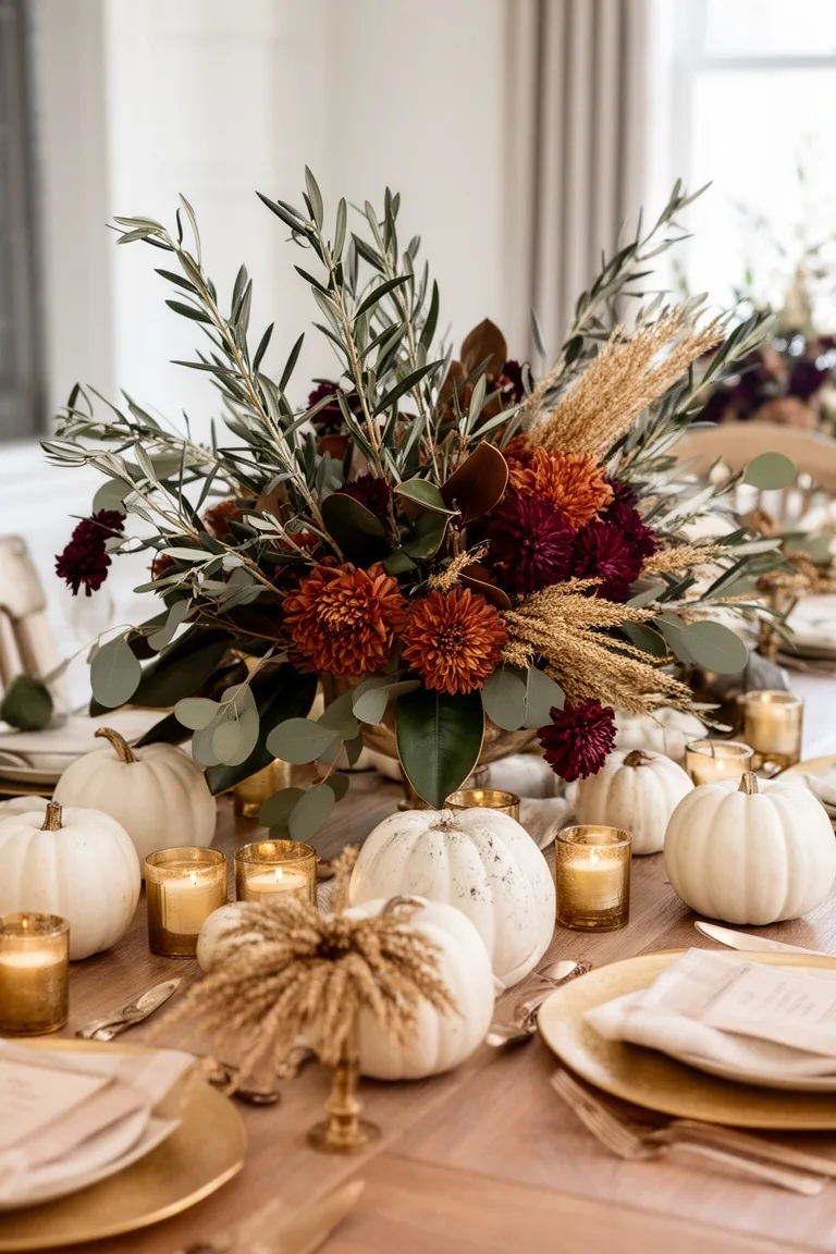 Thanksgiving centerpiece with movement, idea 1
