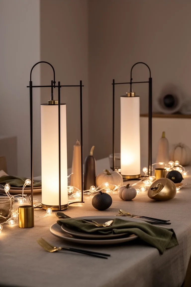 Modern fall table ambient glow, idea 2