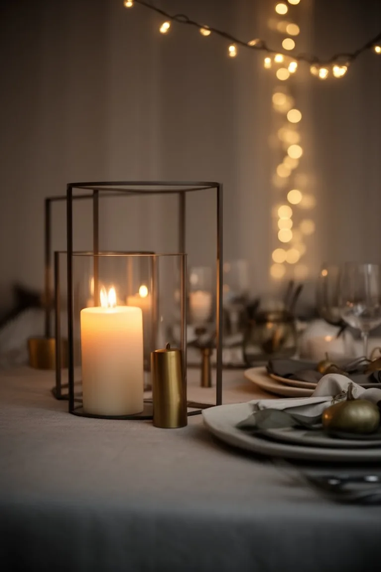 Modern fall table ambient glow, idea 4