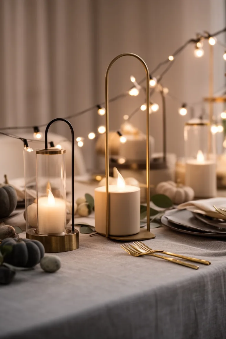Modern fall table ambient glow, idea 5