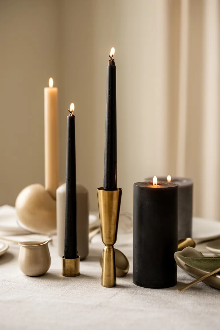 Modern fall table candles, idea 5