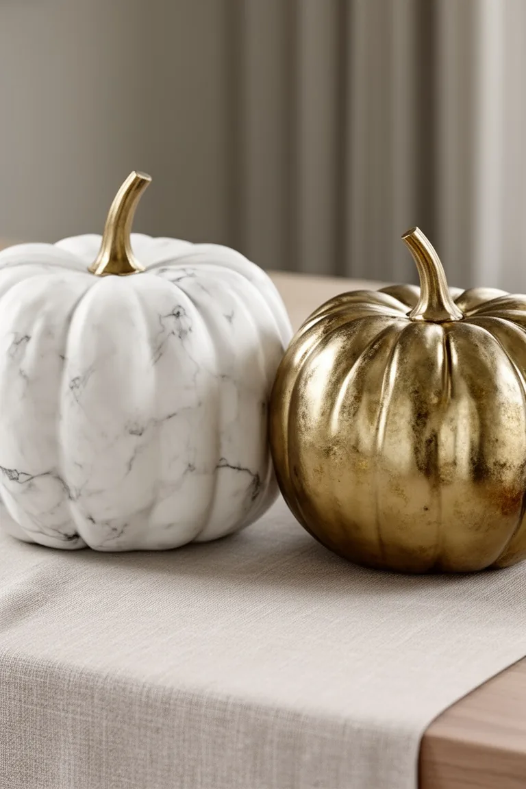 Modern minimalist fall pumpkins, idea 2