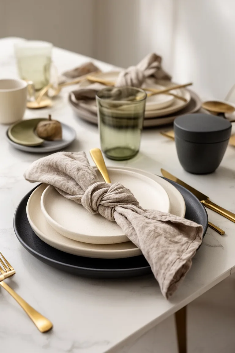 Modern fall place setting, idea 2