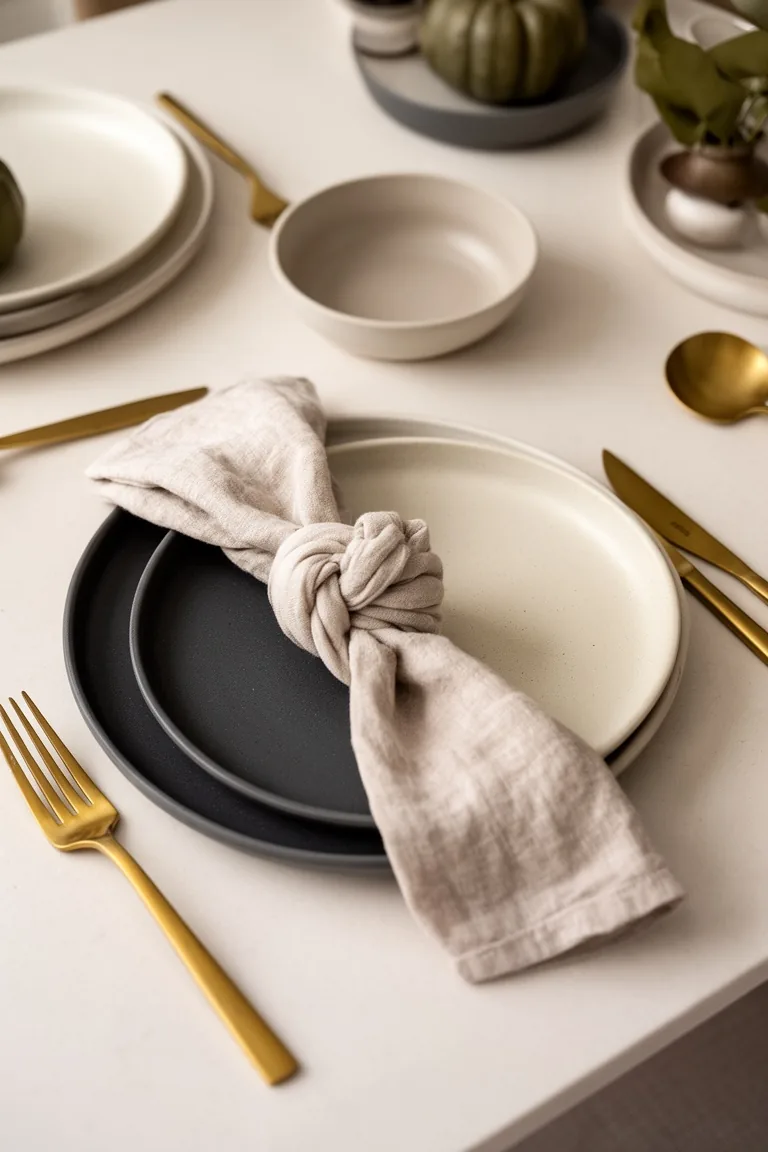 Modern fall place setting, idea 3