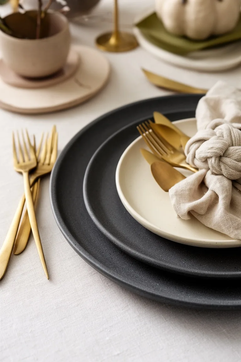 Modern fall place setting, idea 5