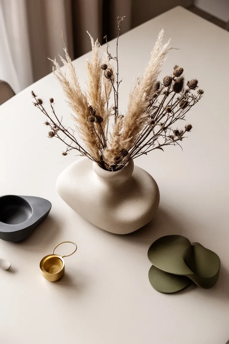 Modern sculptural fall centerpiece, idea 3