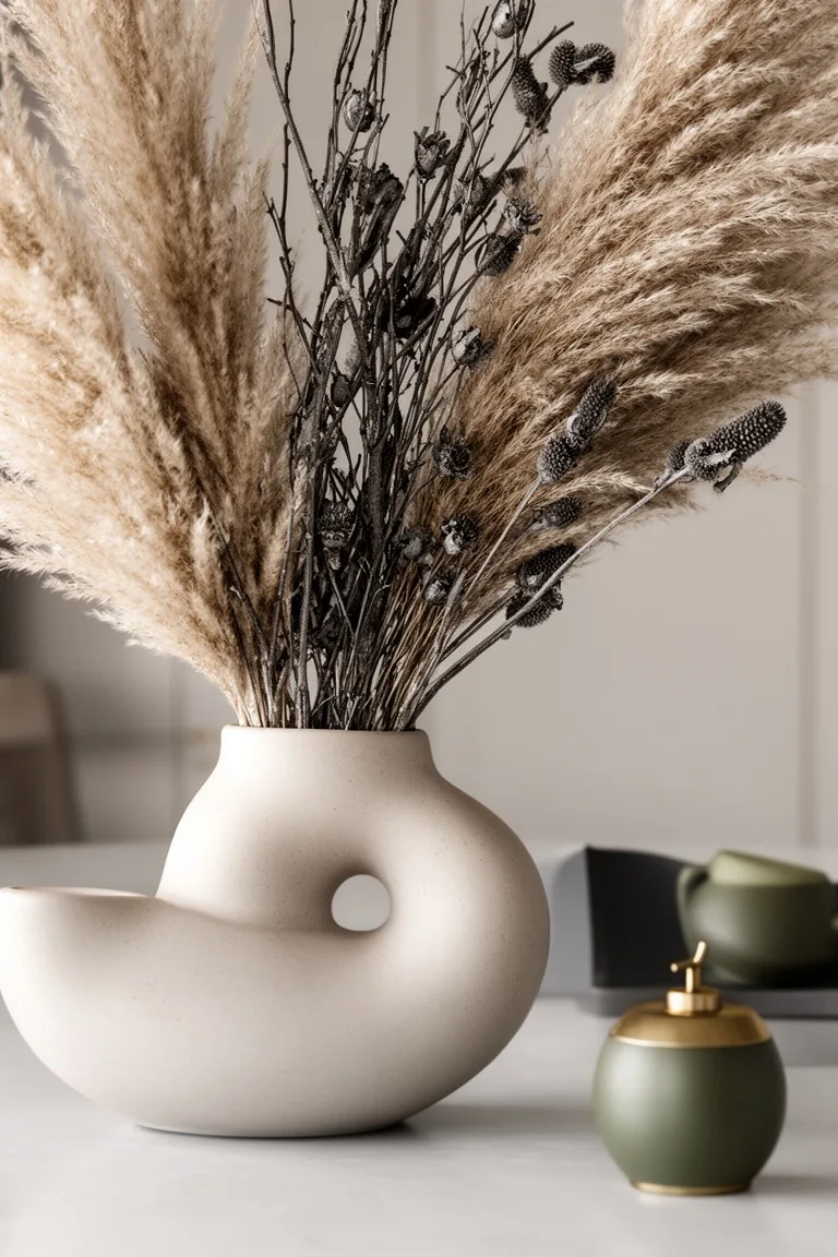Modern sculptural fall centerpiece, idea 5