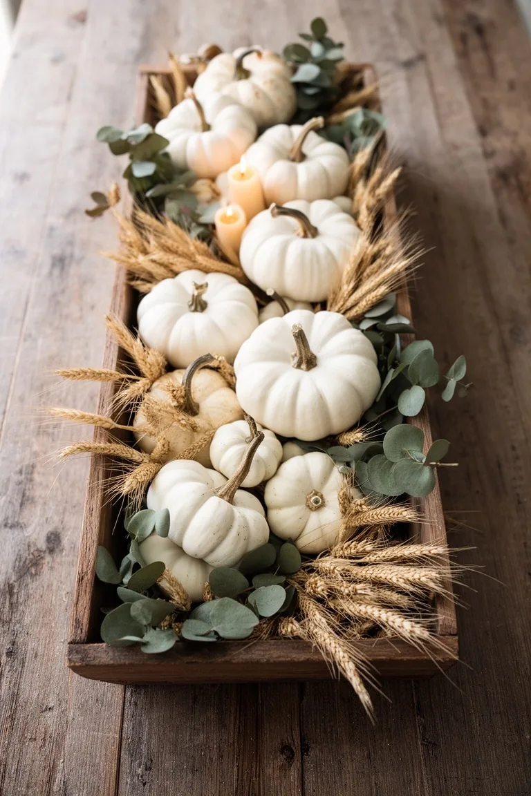 Farmhouse pumpkin centerpiece, idea 5