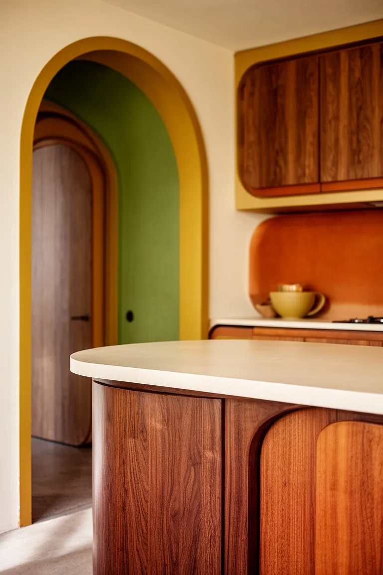 Curved arches 70s kitchen, idea 3