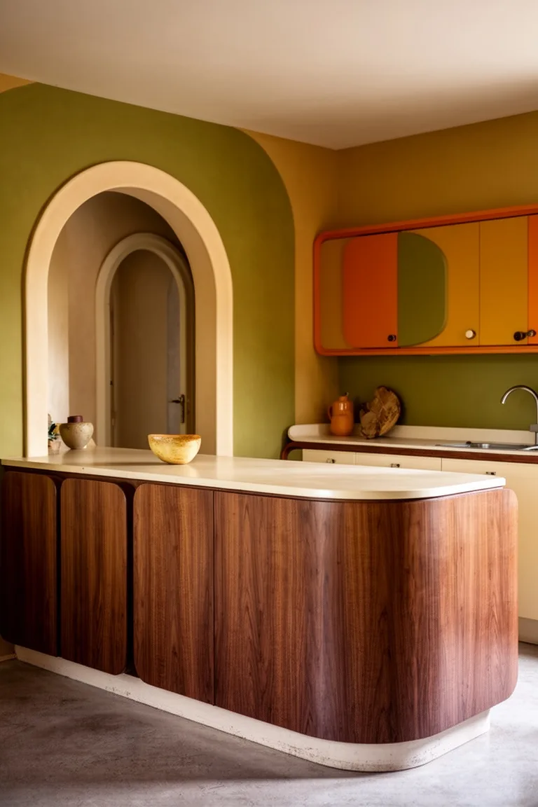 Curved arches 70s kitchen, idea 5