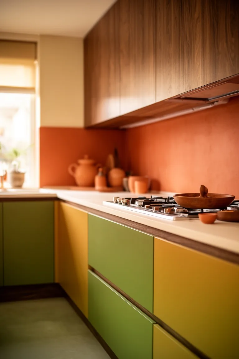 Warm earth tone 70s kitchen, idea 4