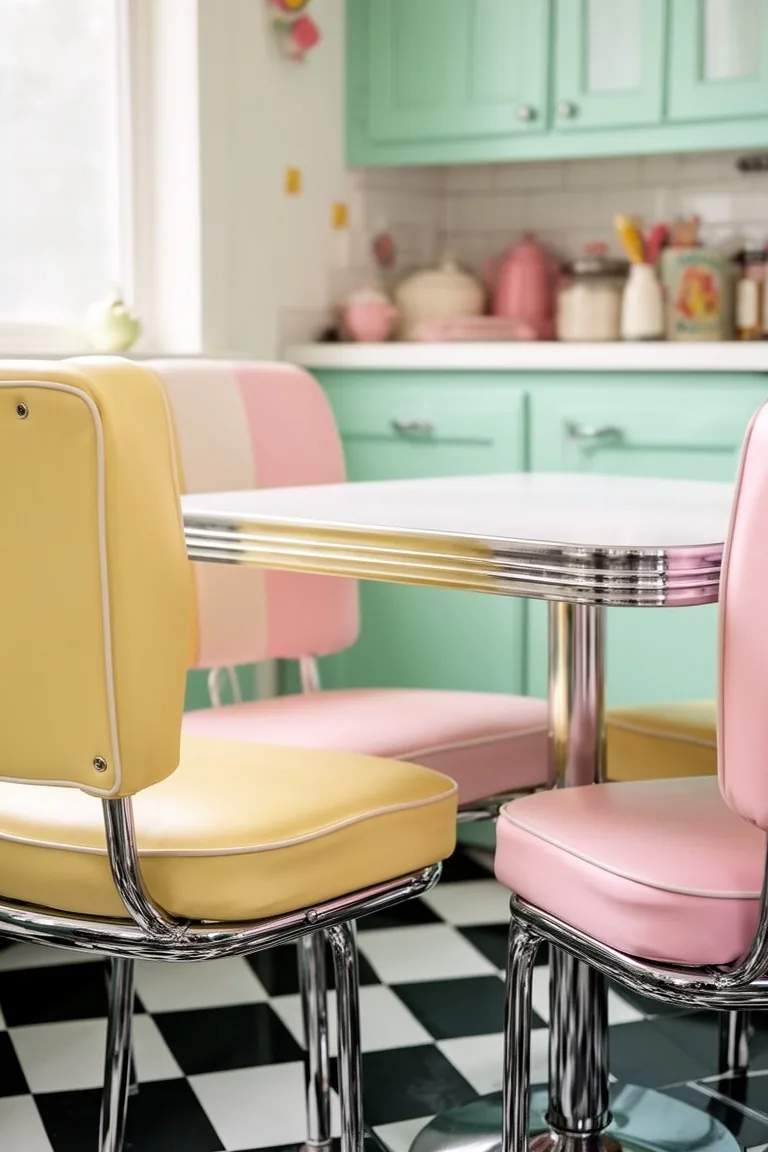 Retro kitchen dinette seating, idea 3