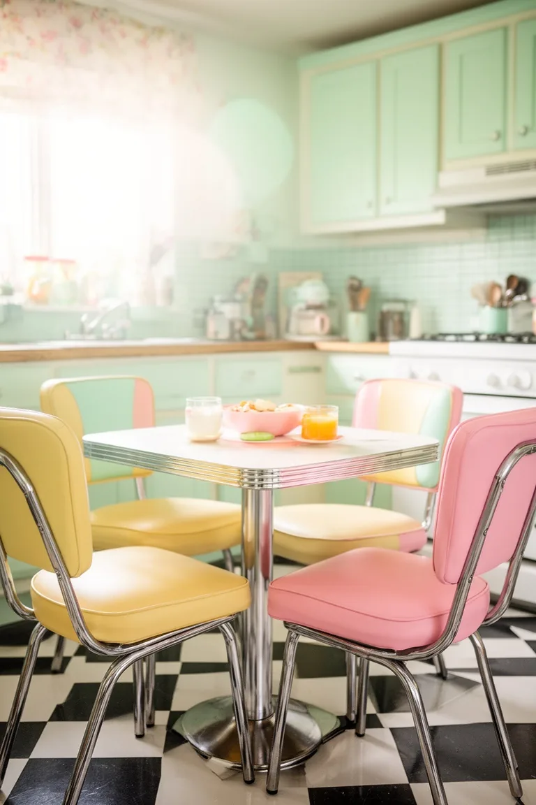 Retro kitchen dinette seating, idea 4