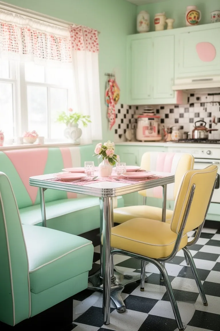 Retro kitchen dinette seating, idea 5