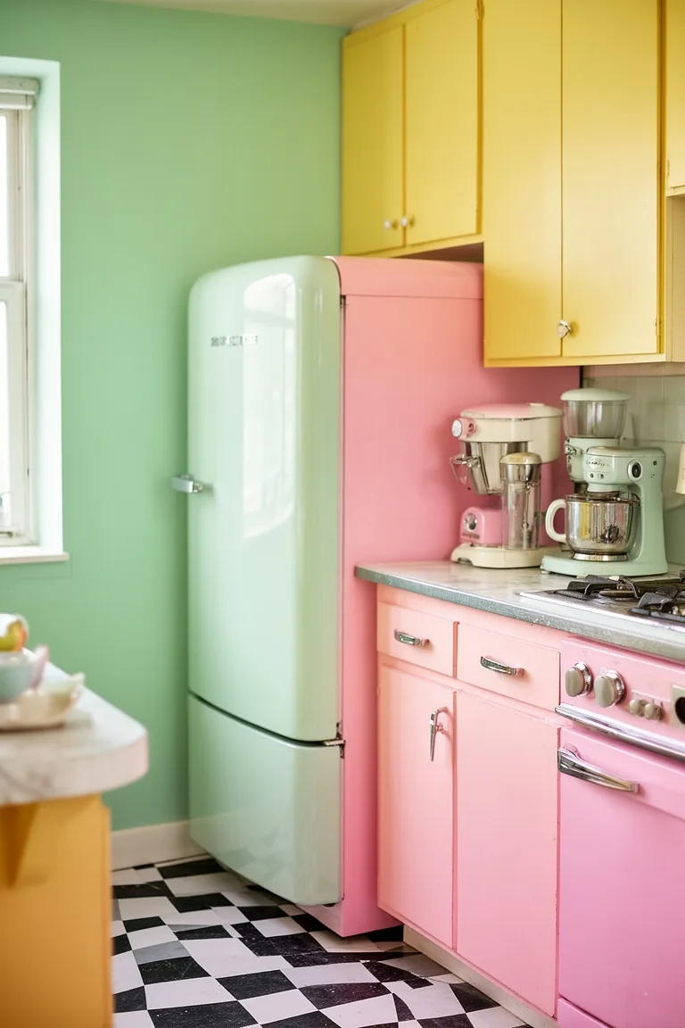 Retro kitchen pastel appliances, idea 2