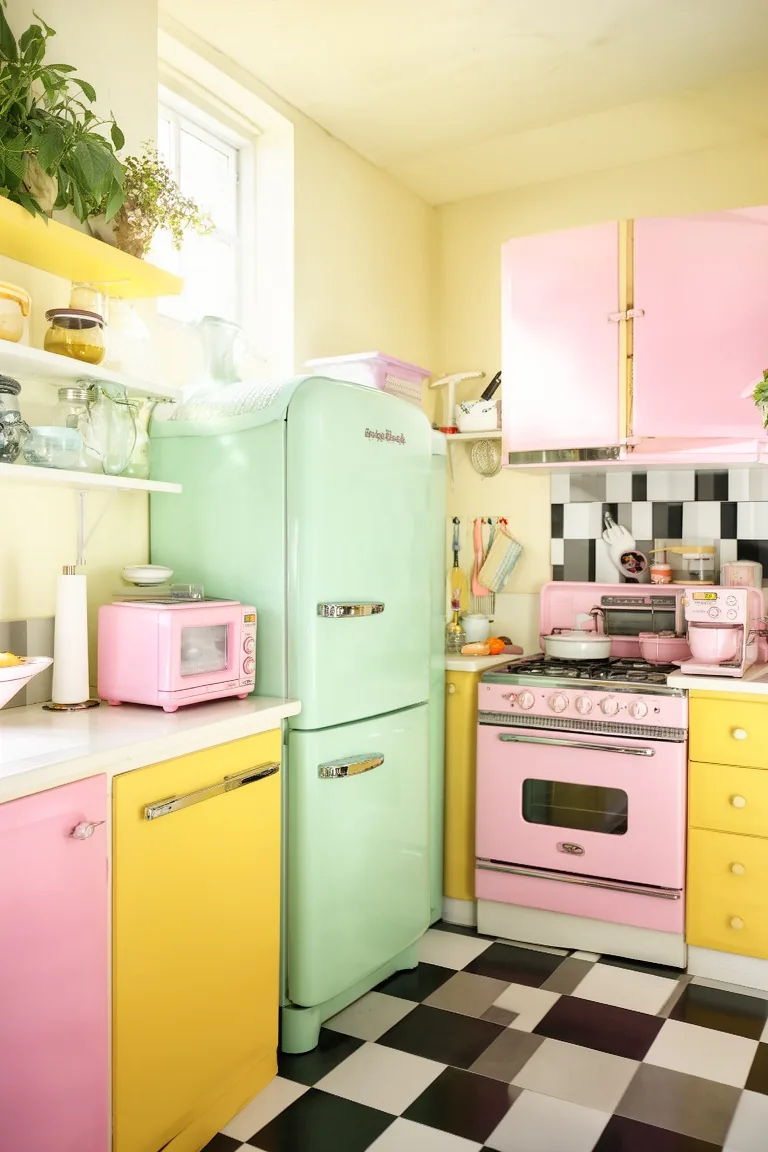 Retro kitchen pastel appliances, idea 5
