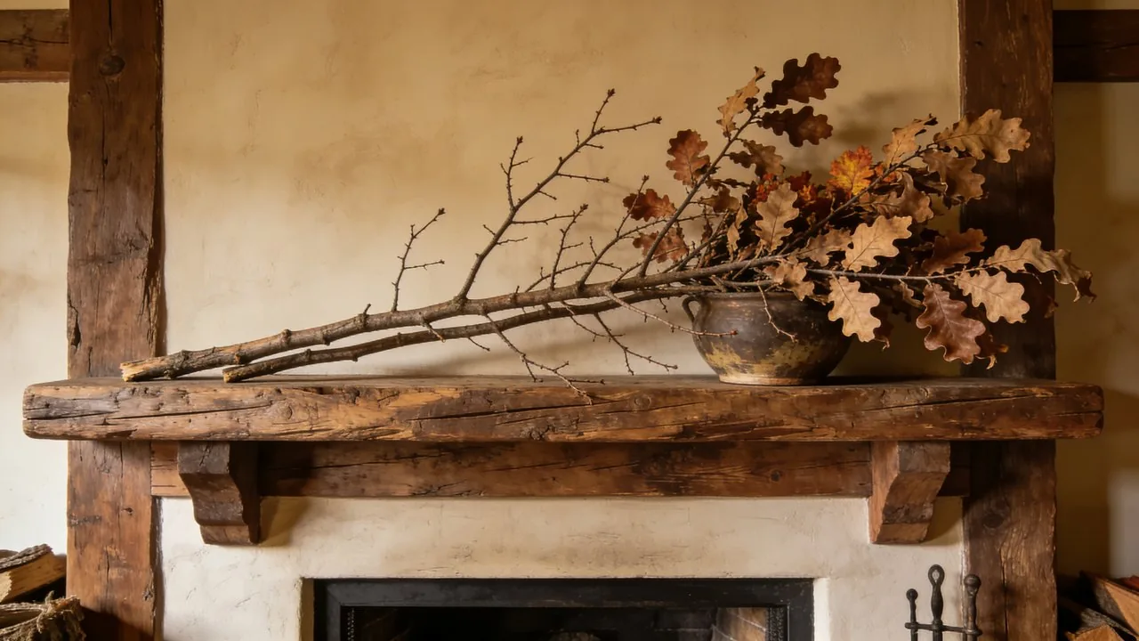 rustic fall mantel ideas
