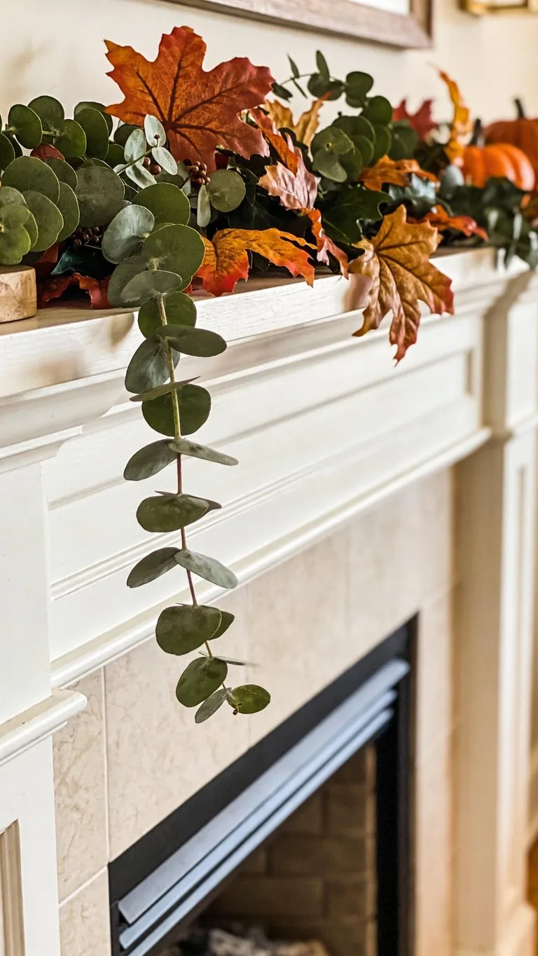 Thanksgiving mantel decor idea 1