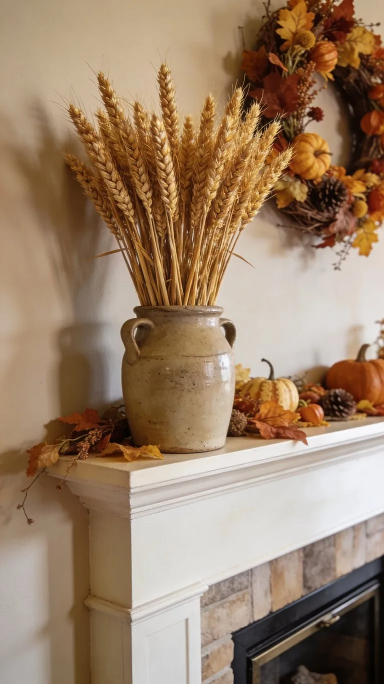 Thanksgiving mantel decor idea 4