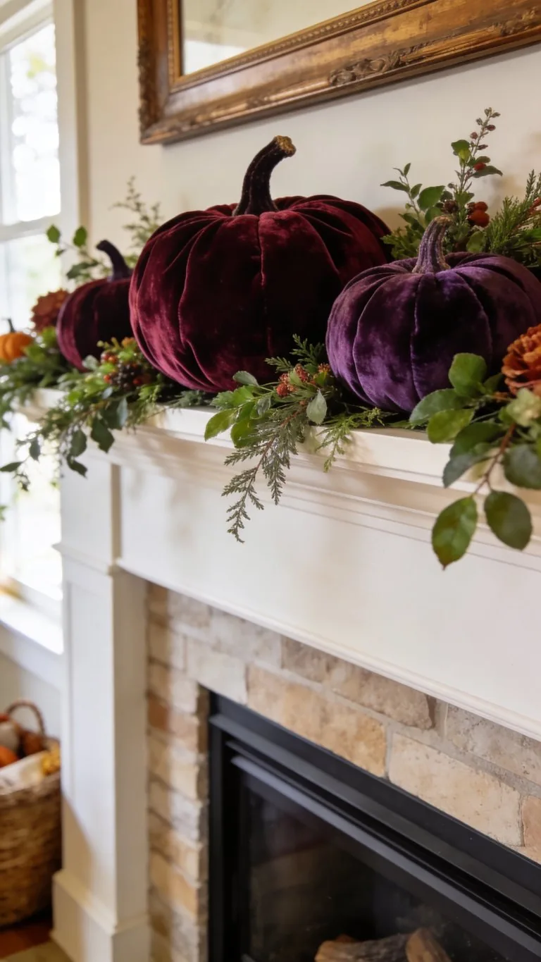 Thanksgiving mantel decor idea 12