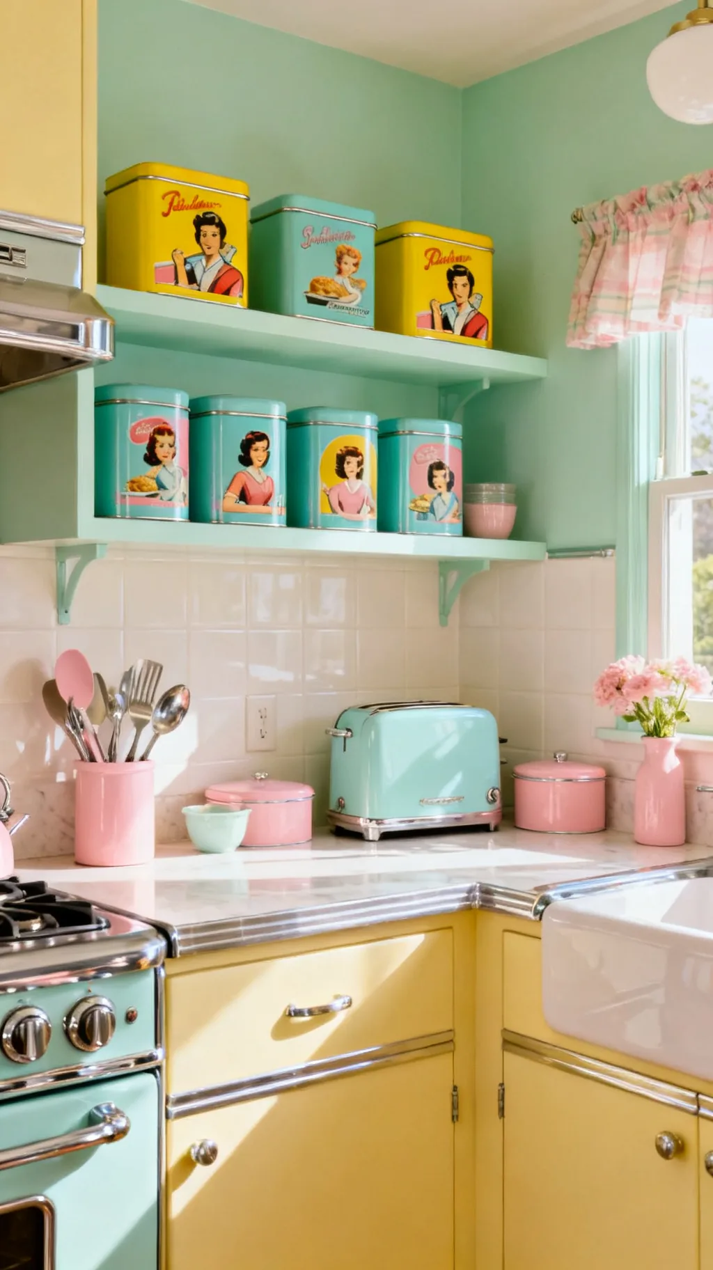 Retro tin canisters