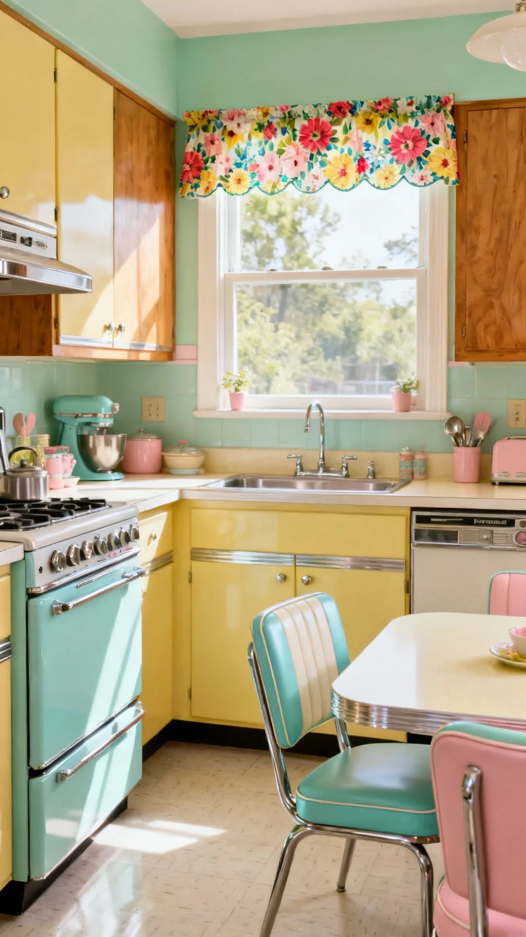 Bright floral valance
