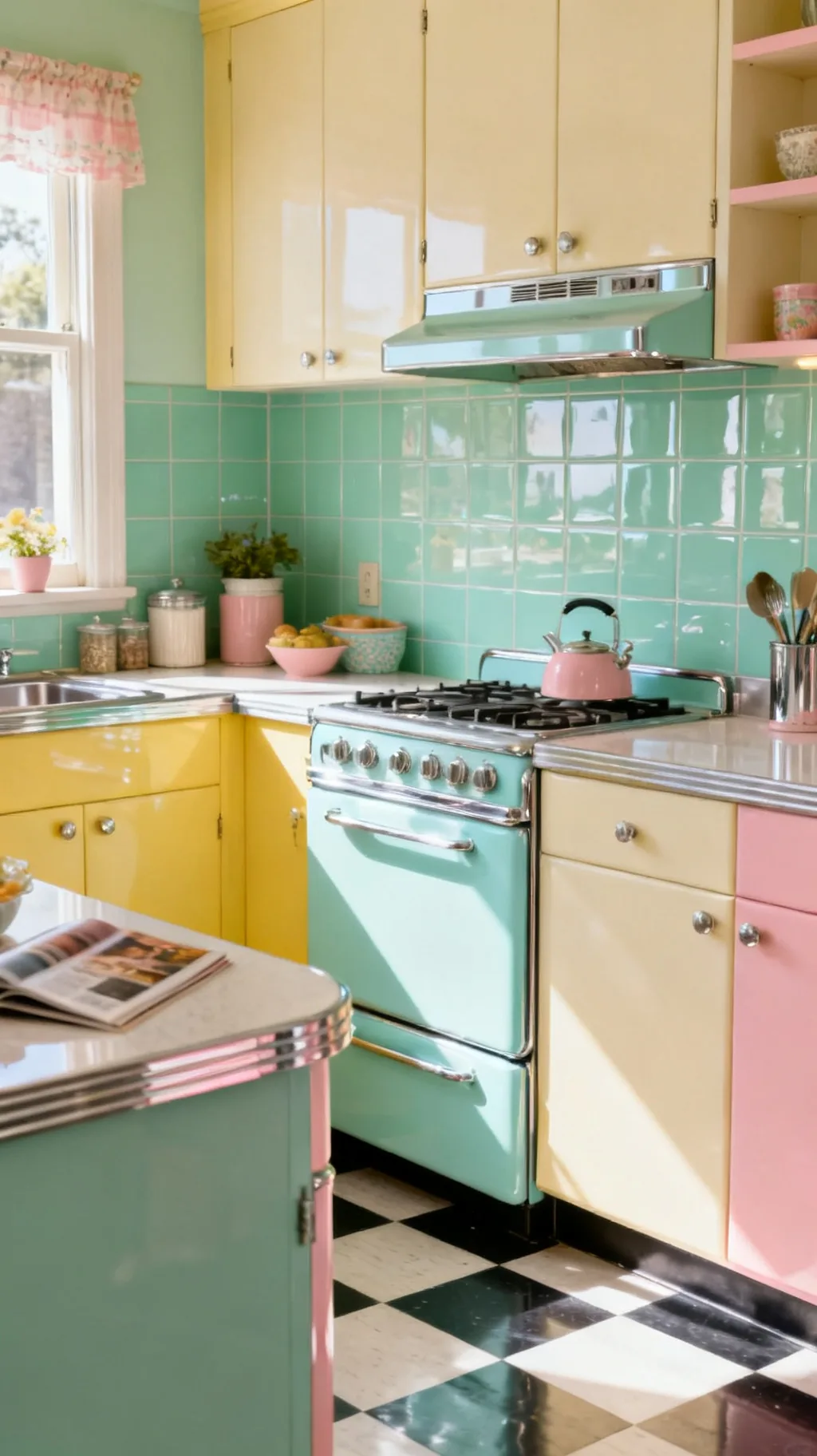 Retro tile backsplash