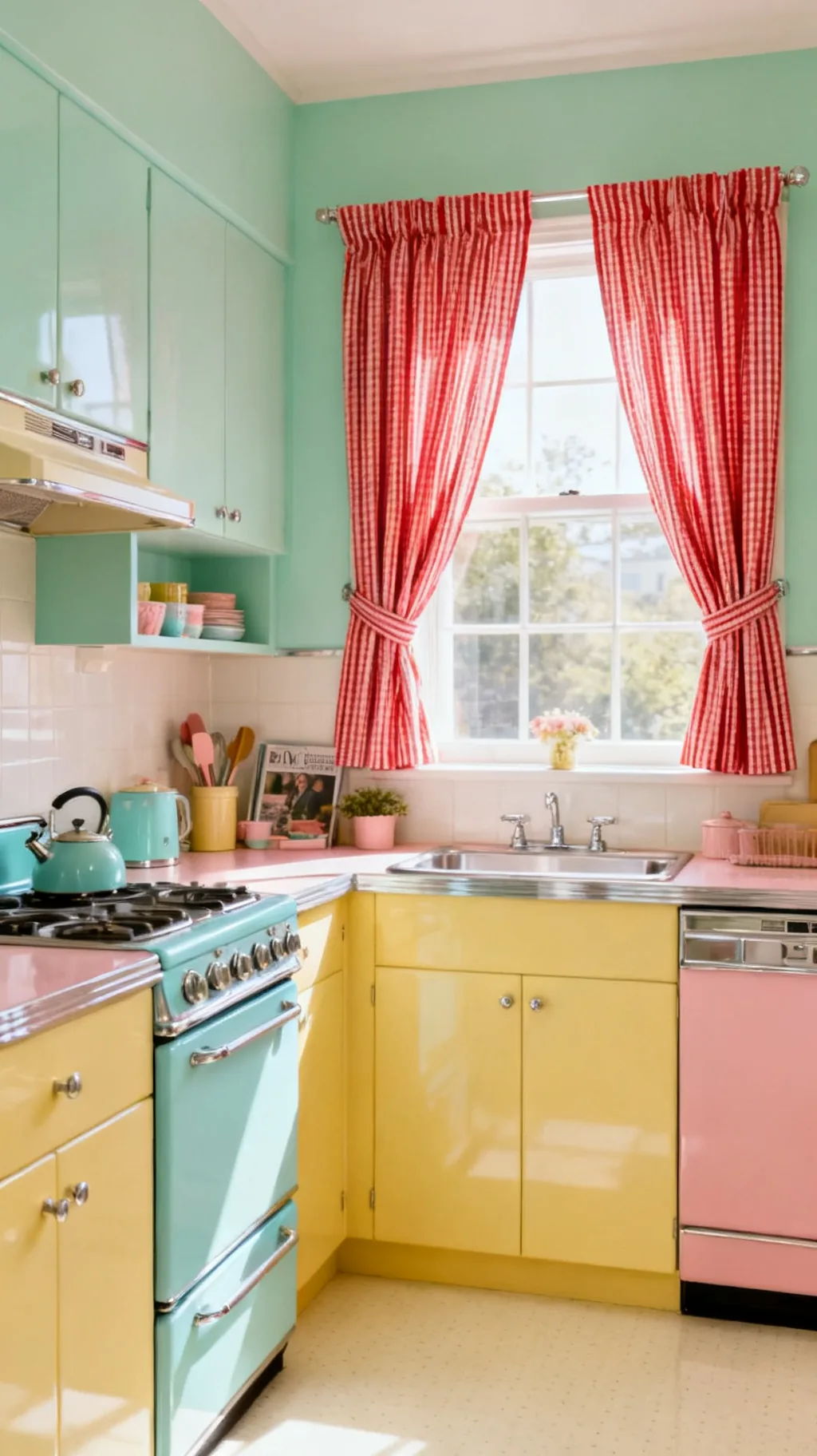 Ticking stripe curtains