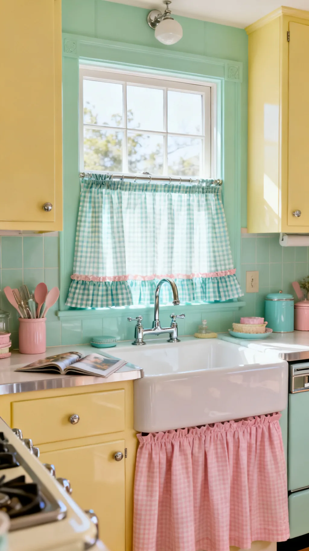 Skirted sink curtain