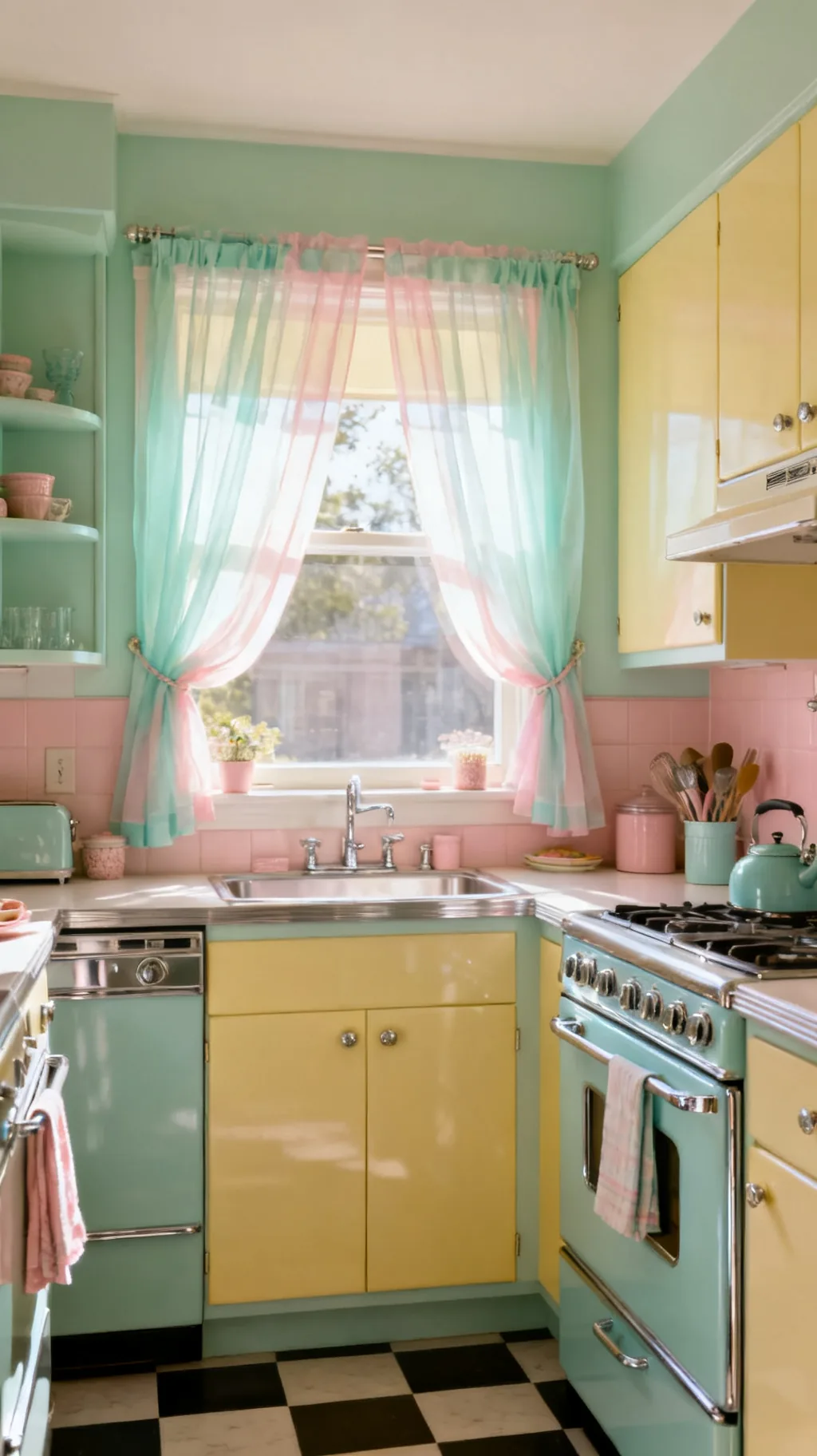 Sheer pastel voile