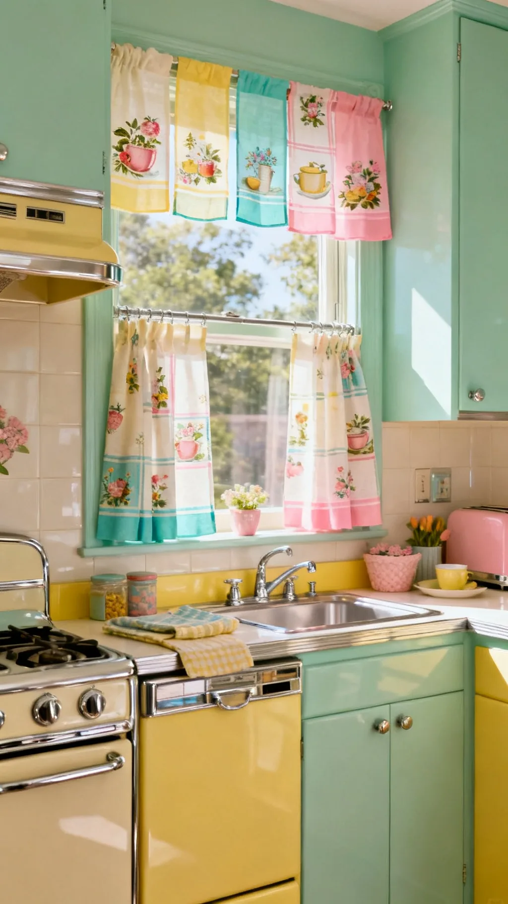 Tea-towel curtains