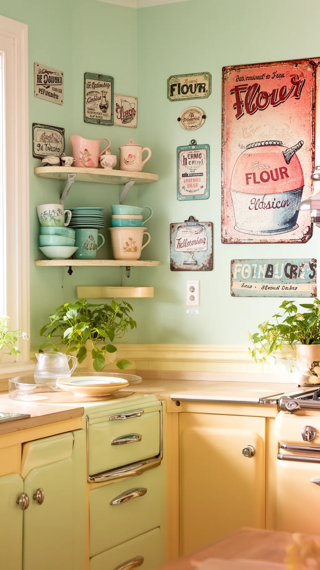 Distressed advertising kitchen sign