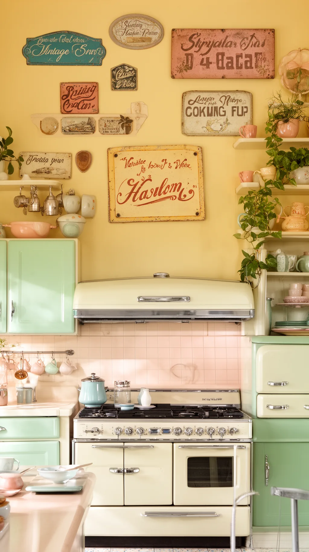 Sign over the stove
