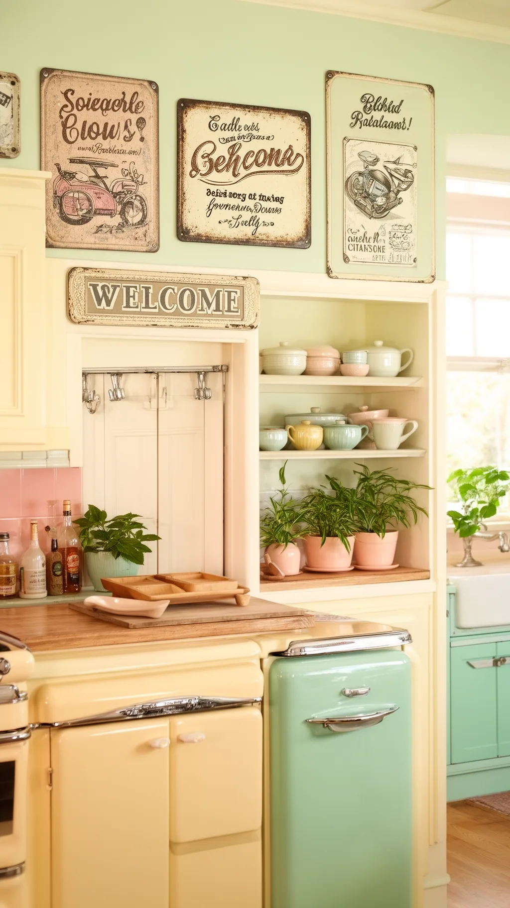 Over-the-door kitchen sign