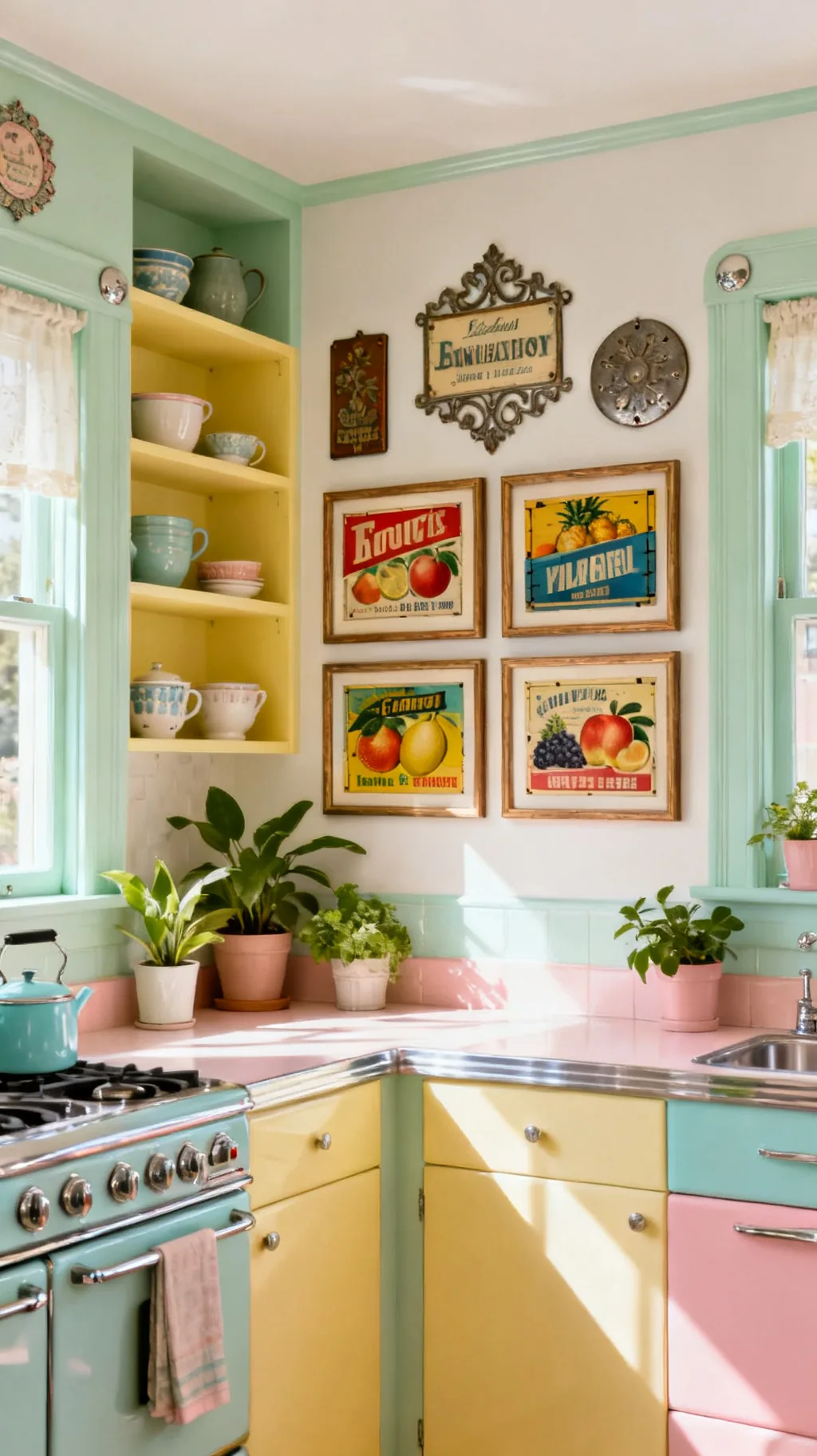 Vintage crate label kitchen signs