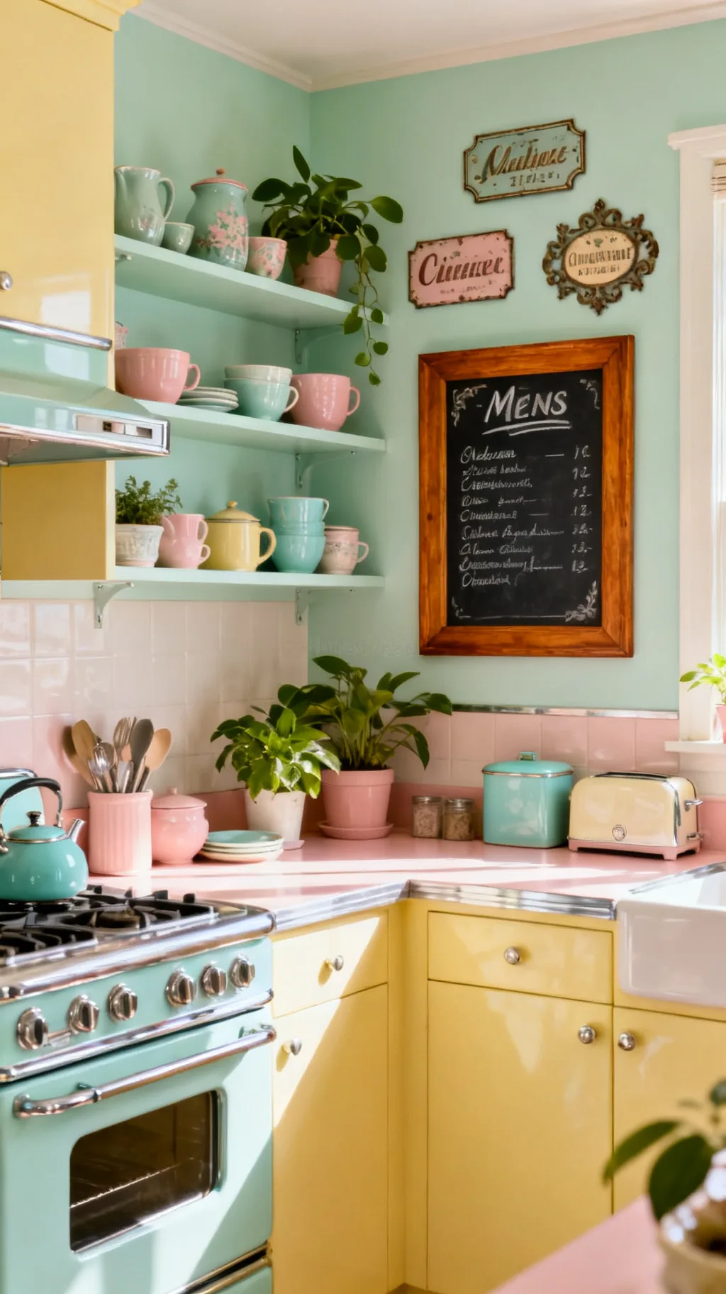 Vintage chalkboard menu kitchen sign