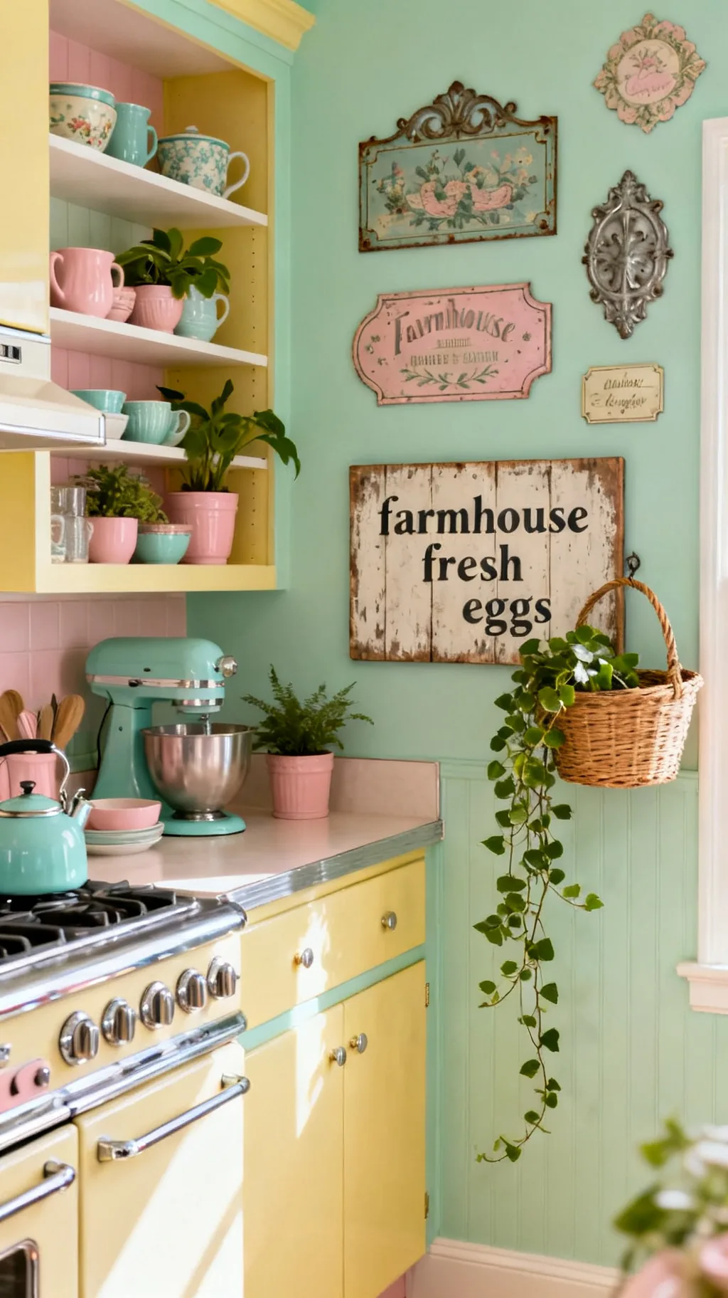 Fresh eggs farmhouse vintage kitchen sign