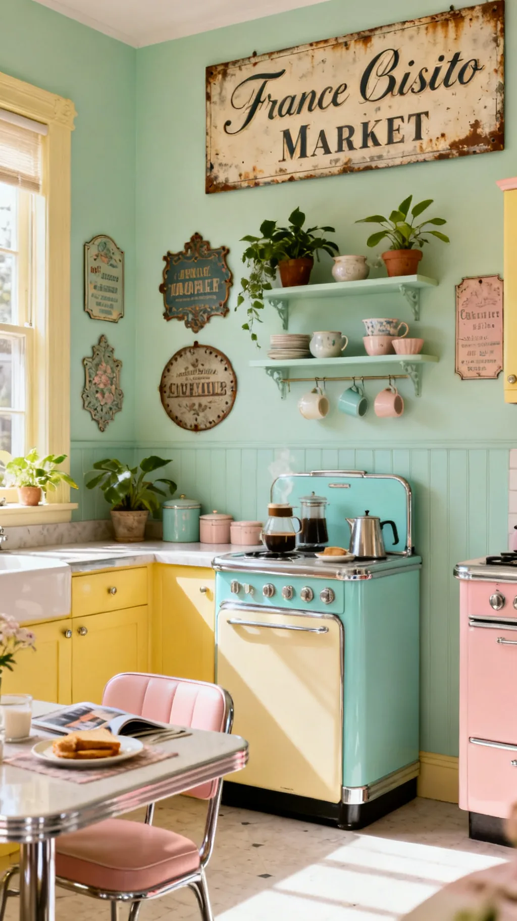 French bistro vintage kitchen sign