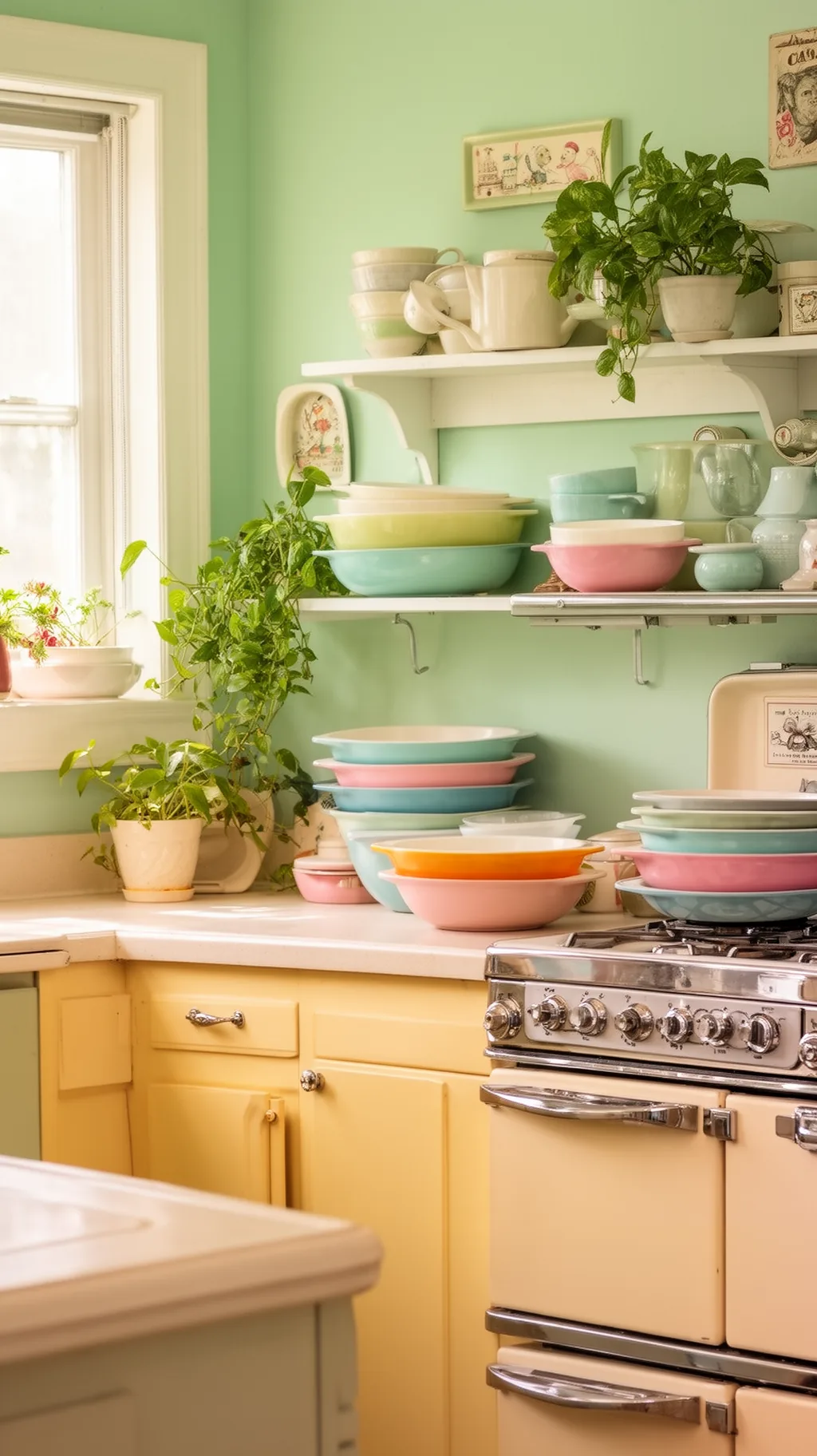 Vintage pyrex display