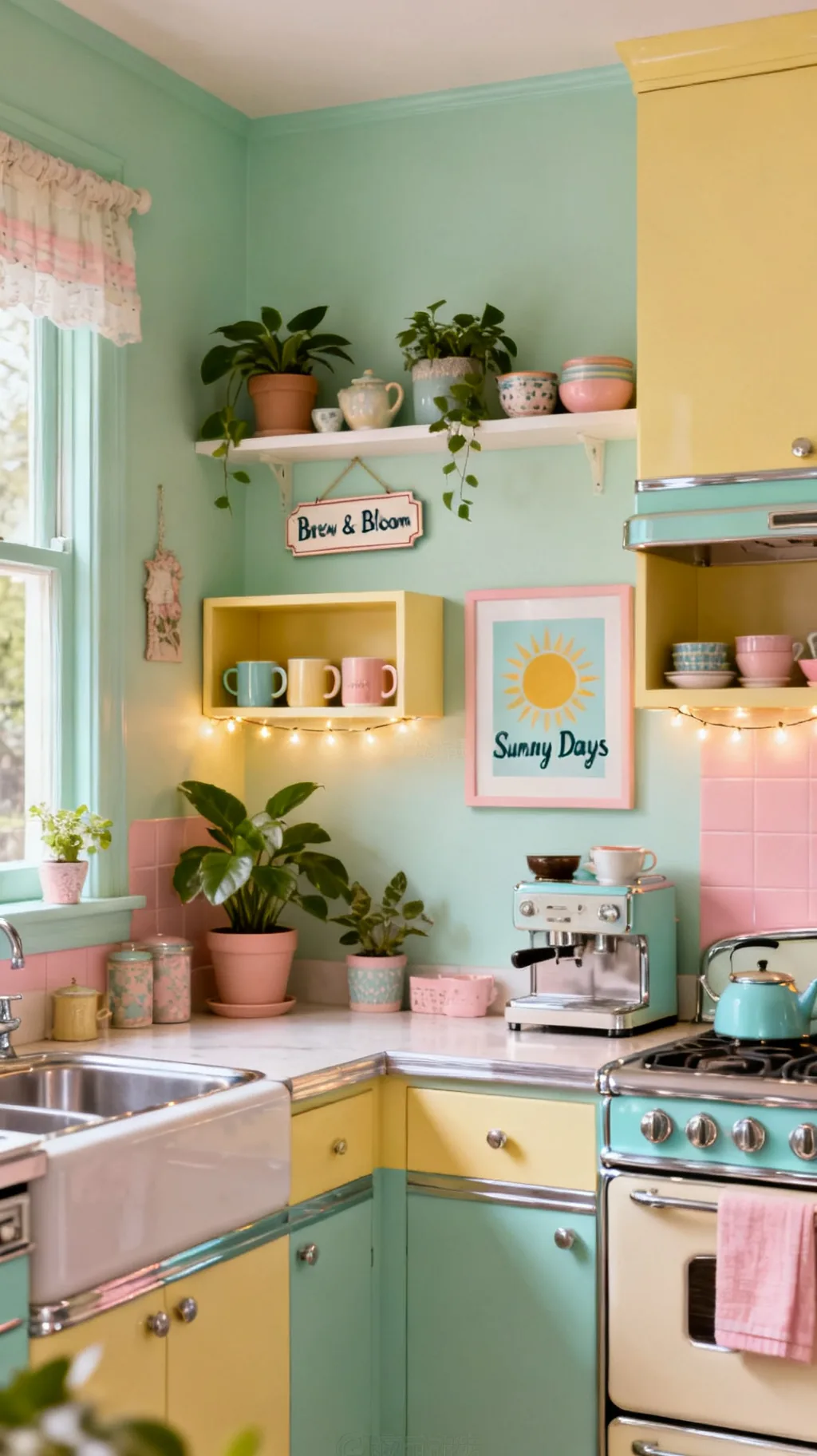 Coffee corner wall vignette as kitchen wall decor