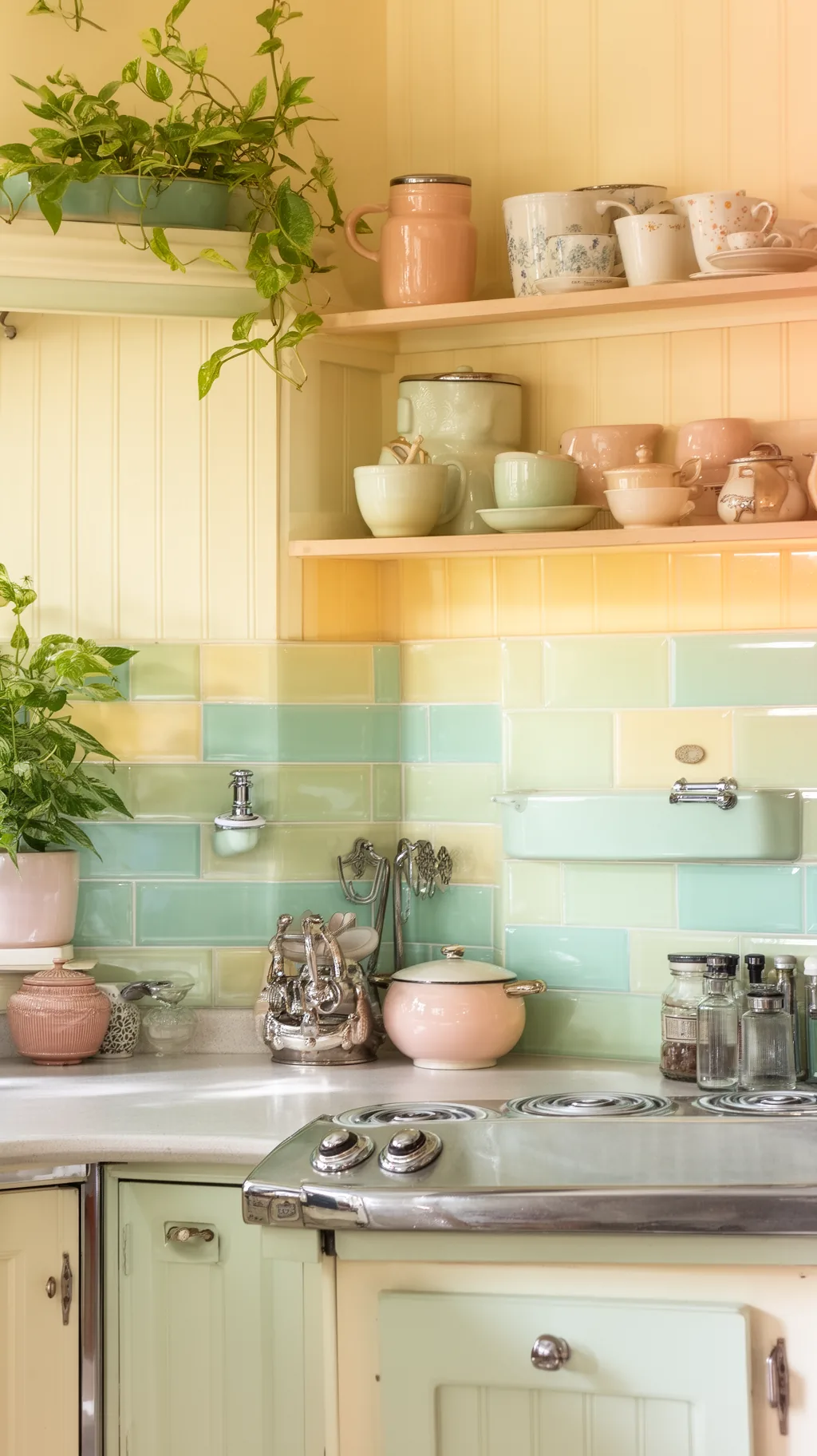 Beadboard backsplash
