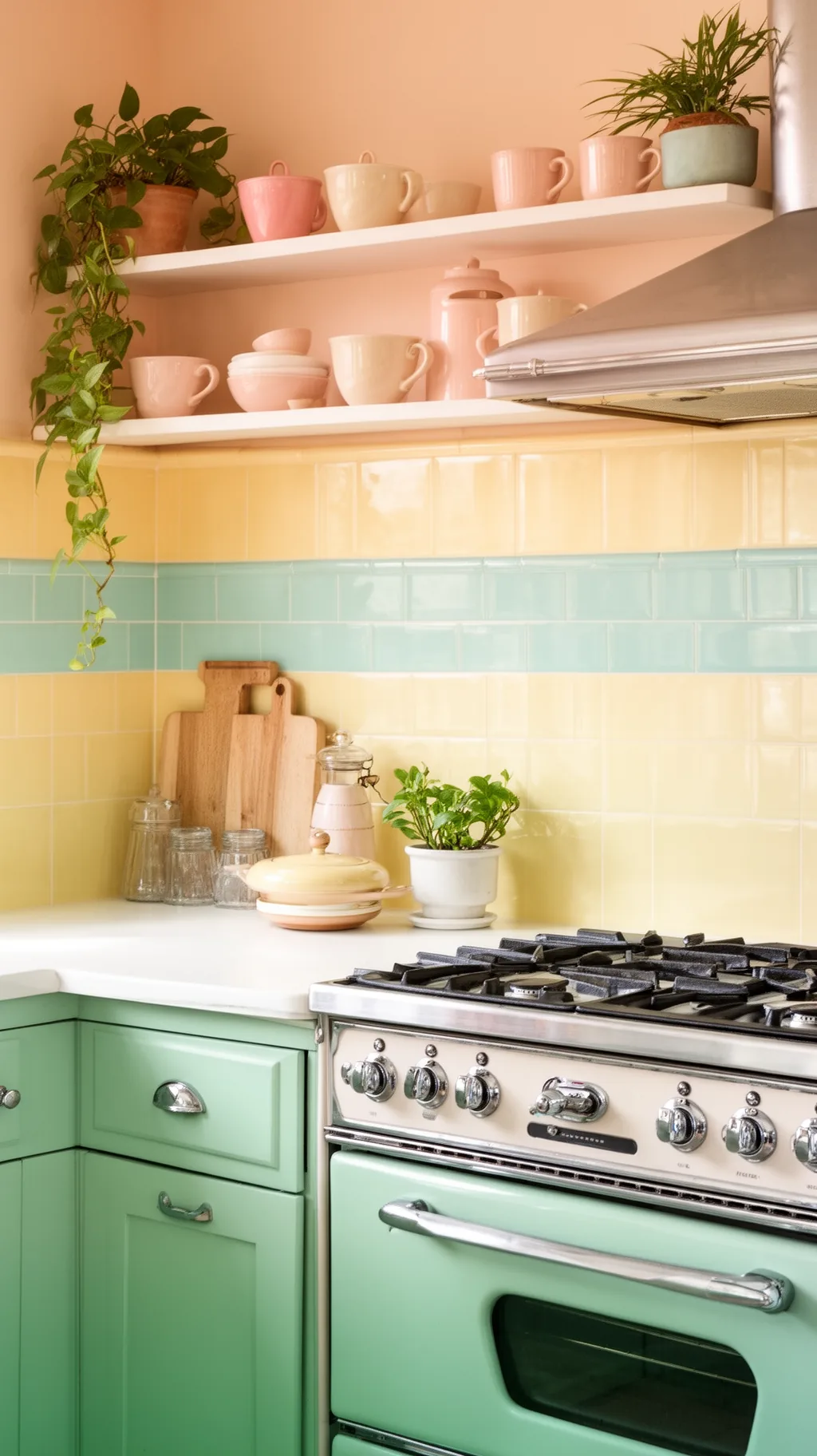 Backsplash matched to cabinets