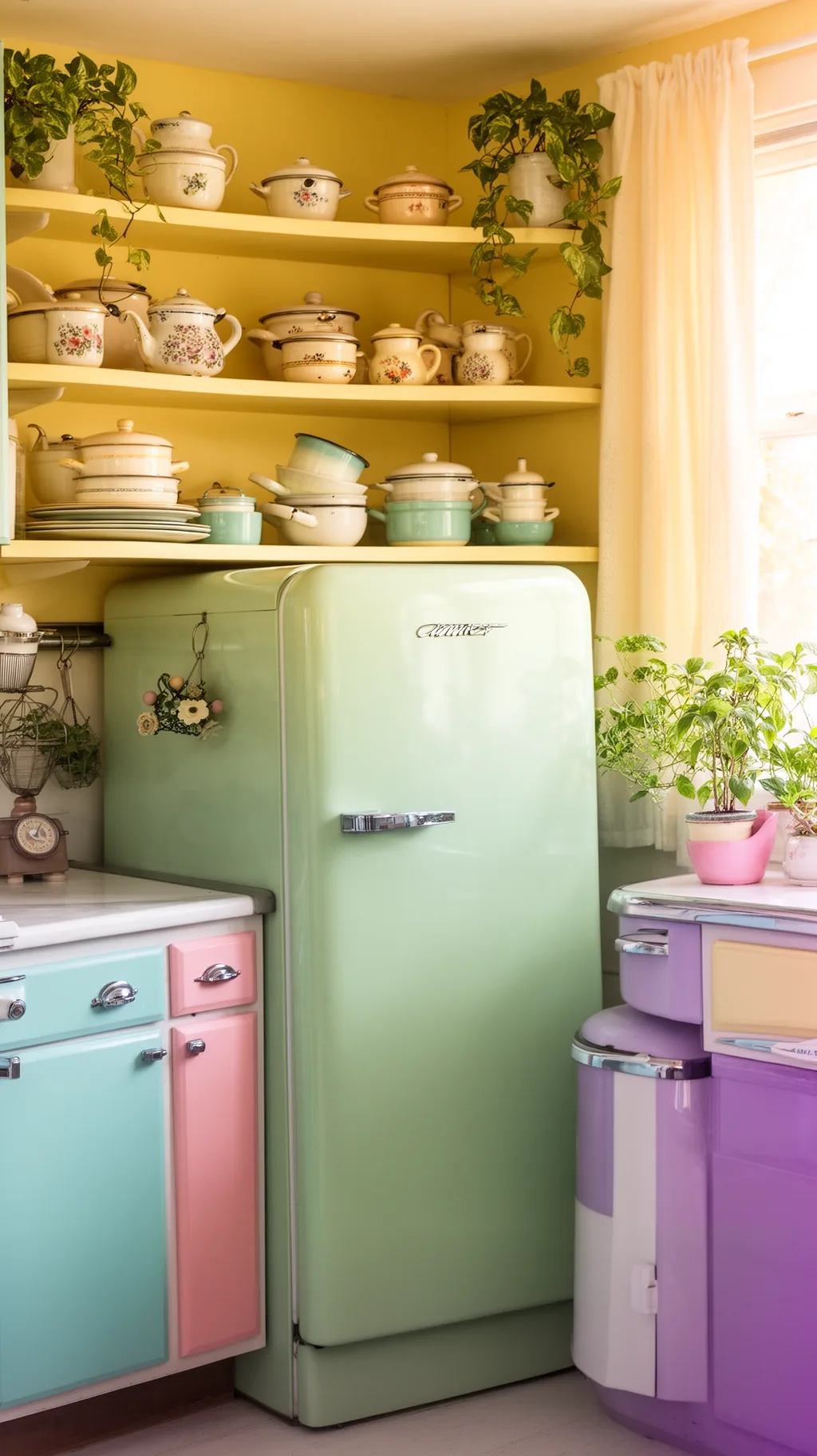 Mint retro refrigerator