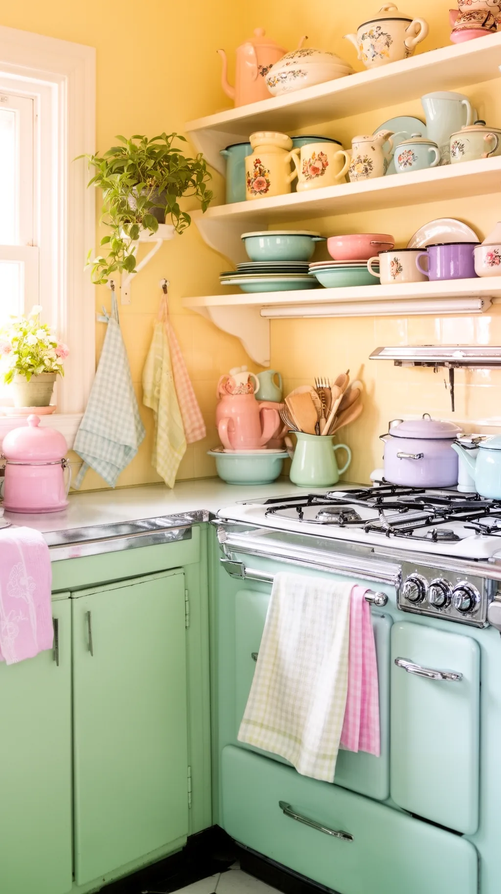 Pastel linens and towels