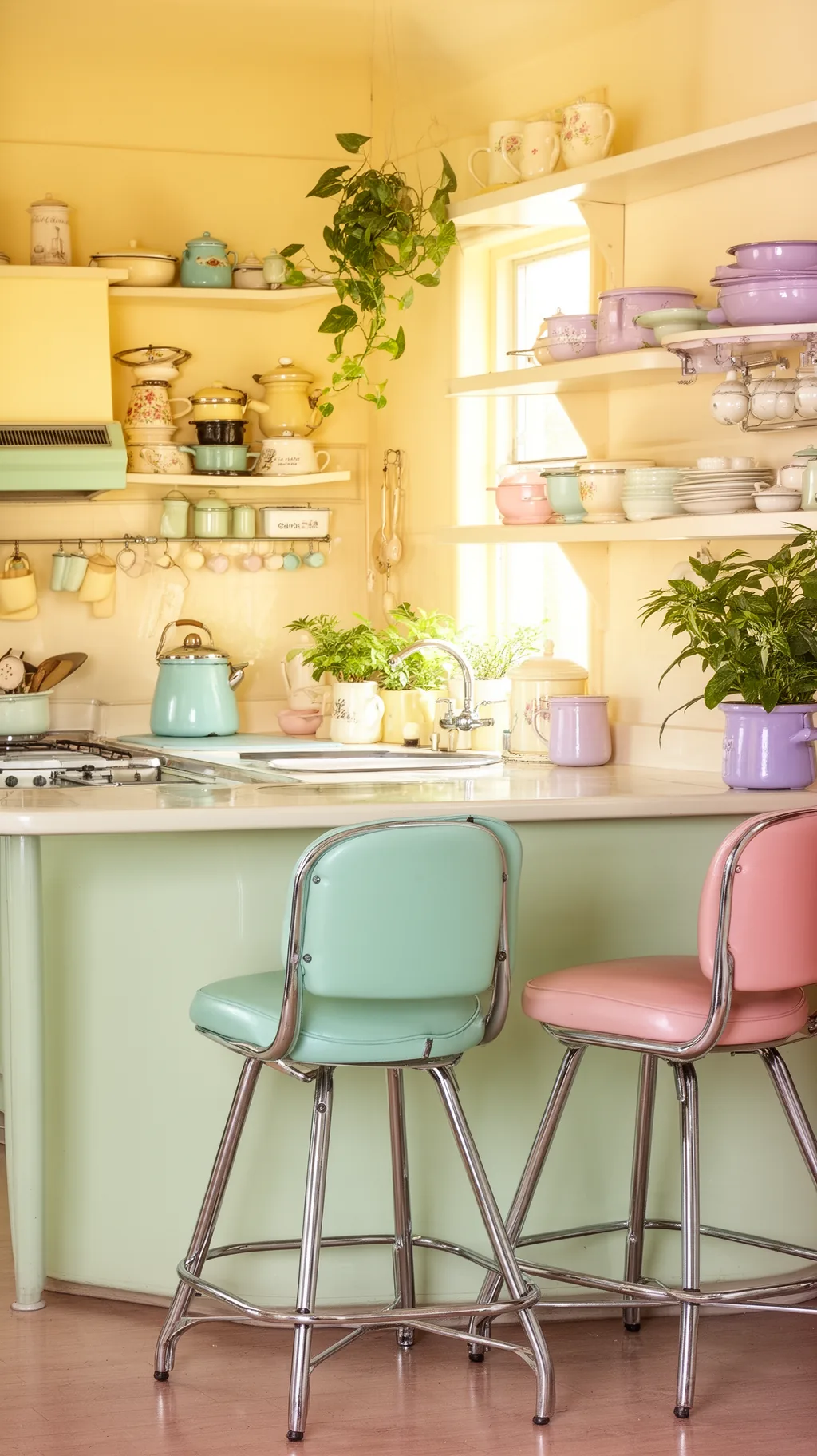 Pastel bar stools
