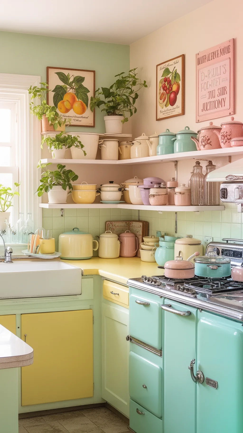 Pastel kitchen wall art