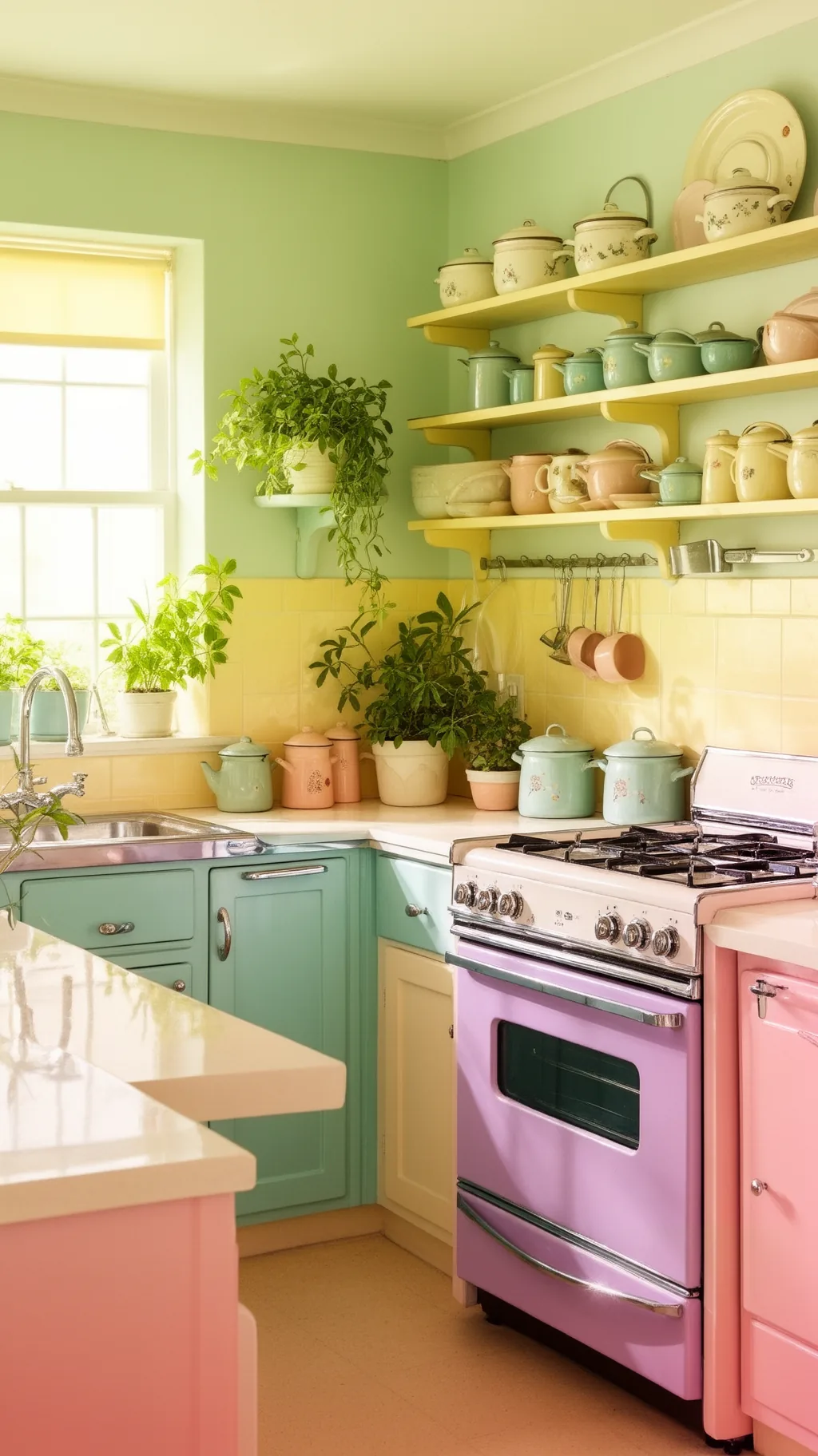 Full pastel retro kitchen