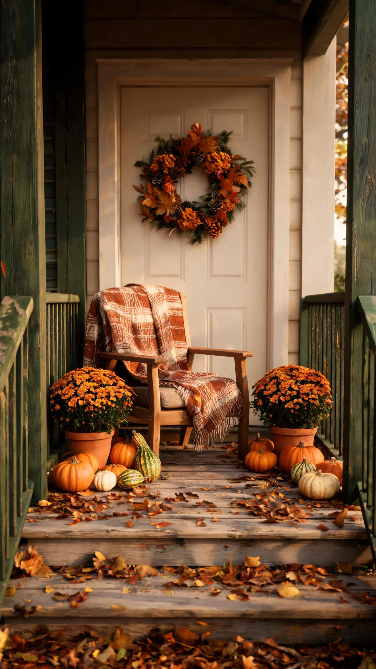 Cozy chair on a small porch