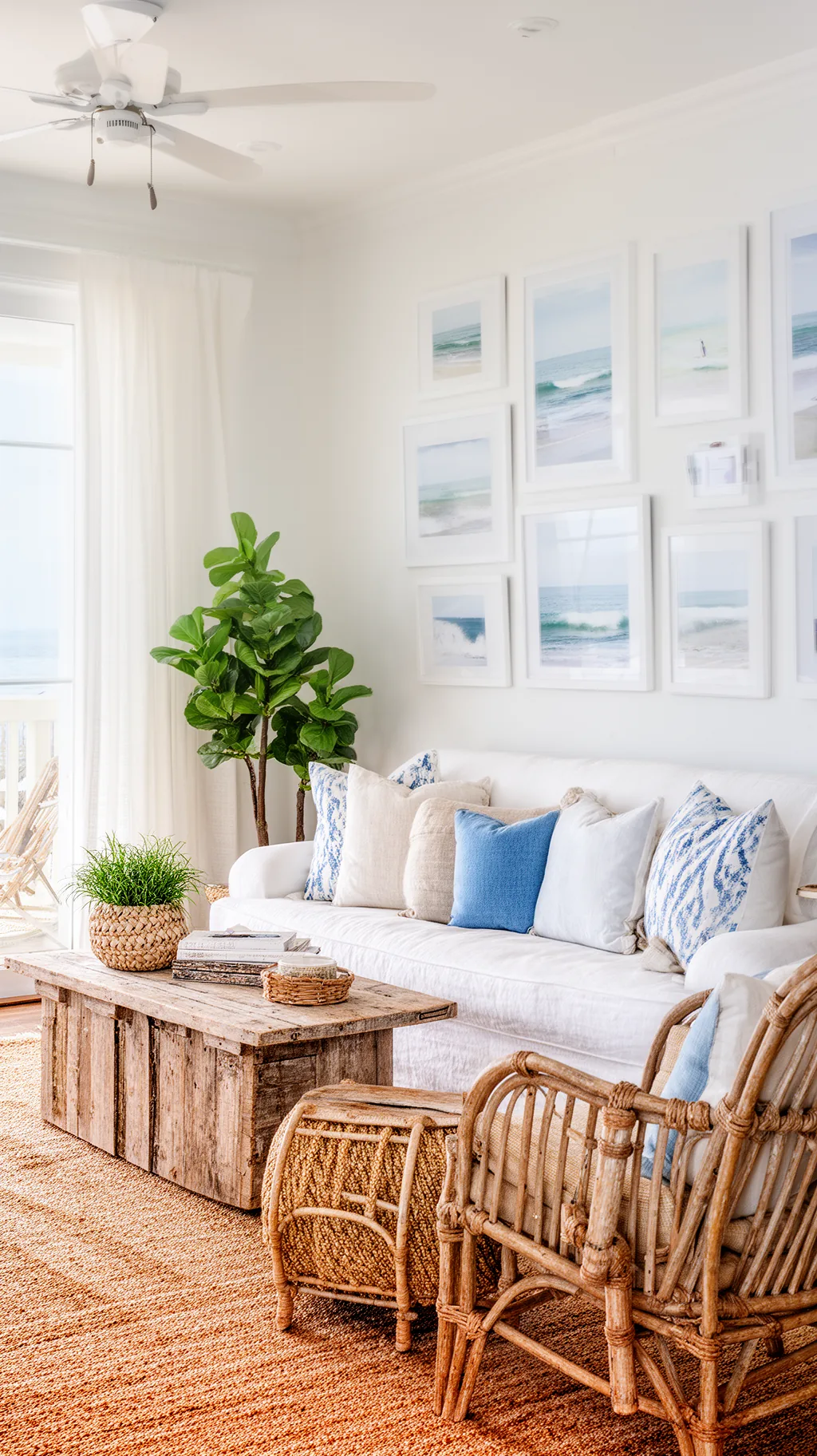 Airy summer living room styled with light layered textiles (1 of 5)